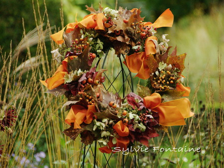 couronne d'automne au jardin de sylvie fontaine